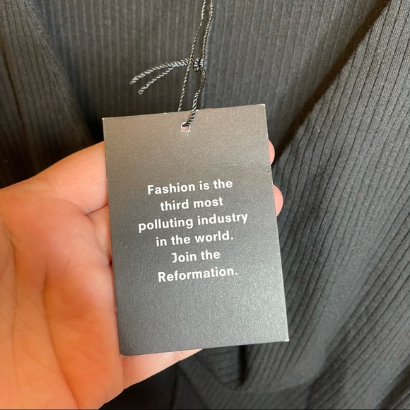 Reformation NWT Polina Dress Black Size Large - Picture 6 of 8